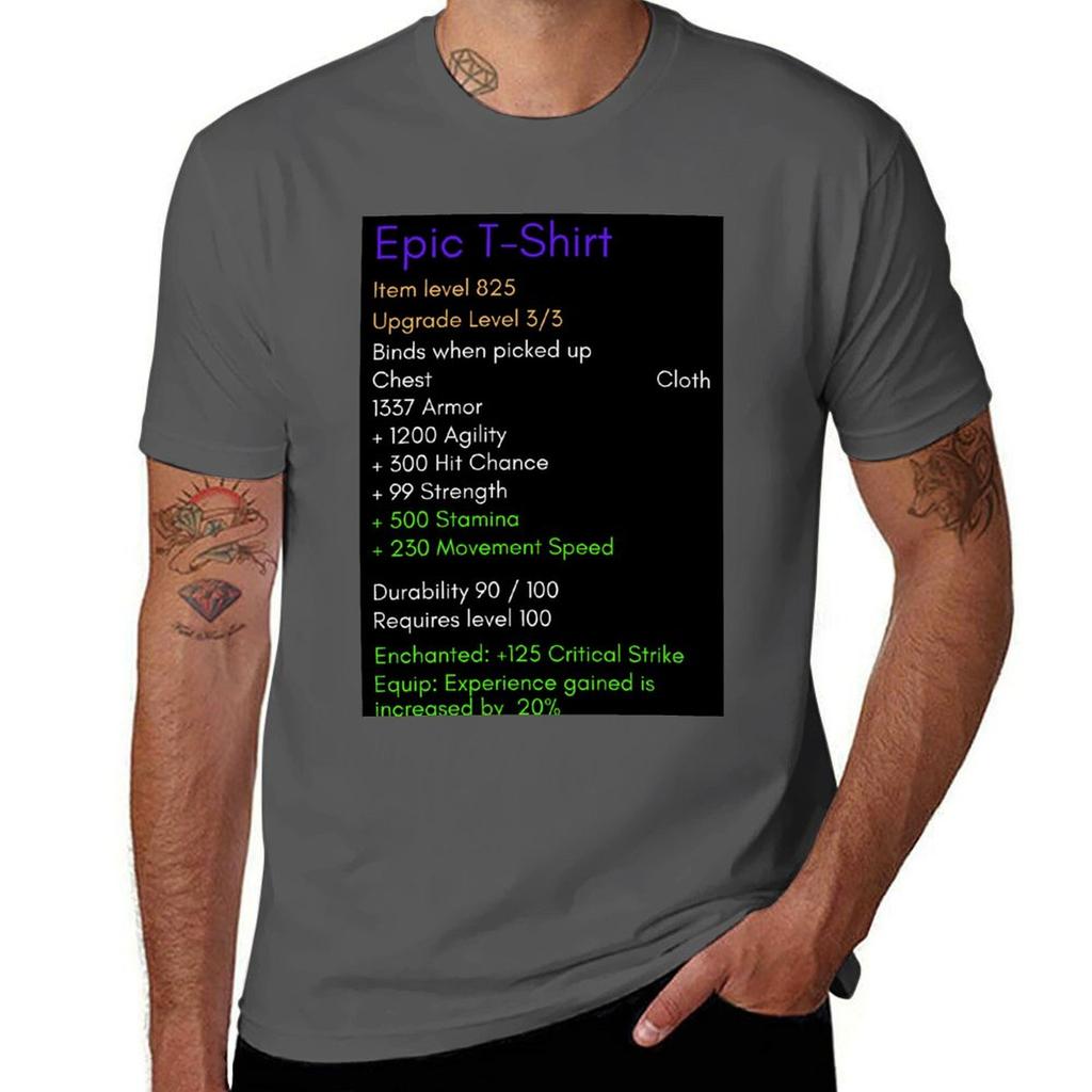 Epic T-Shirt World of Warcraft T-Shirt Vintage Clothes Plain Tshirts for Men