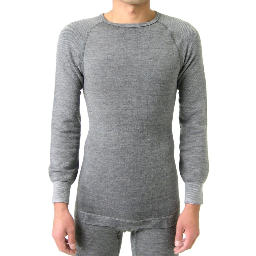 Mochihada Mochijoy Crew Neck Long Sleeve Shirt Thin and Slightly Thick Mesh Gray Innerwear Warm Winter Wear Winter Wear Motorcycle Fishing Golf