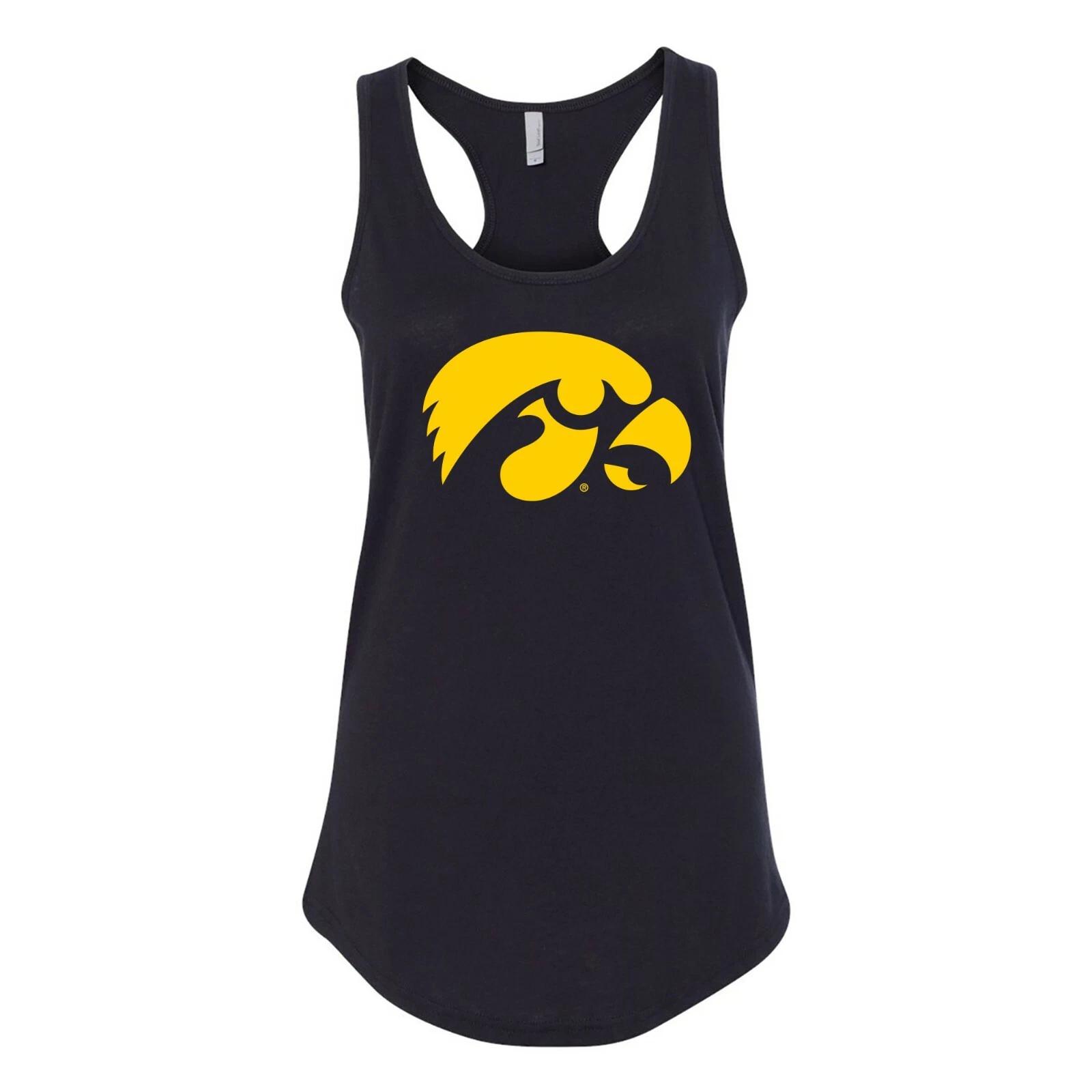 Iowa Hawkeyes Primary Logo Womens Racerback Tank L