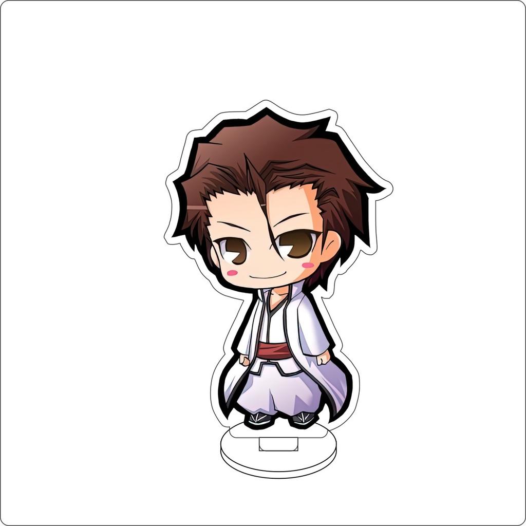 10CM Anime BLEACH Figure Stand Model Kurosaki Ichigo/Inoue Orihime/Ishida Uryuu Cute Desk Decor Standing Sign Gifts