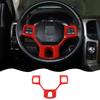 1x Steering Wheel Panel Cover Trim Accessories For Dodge Ram 1500 2010-2017 Red