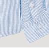 [shs Miss] Basic Linen Stripe Shirt Swwstp21040 Ll