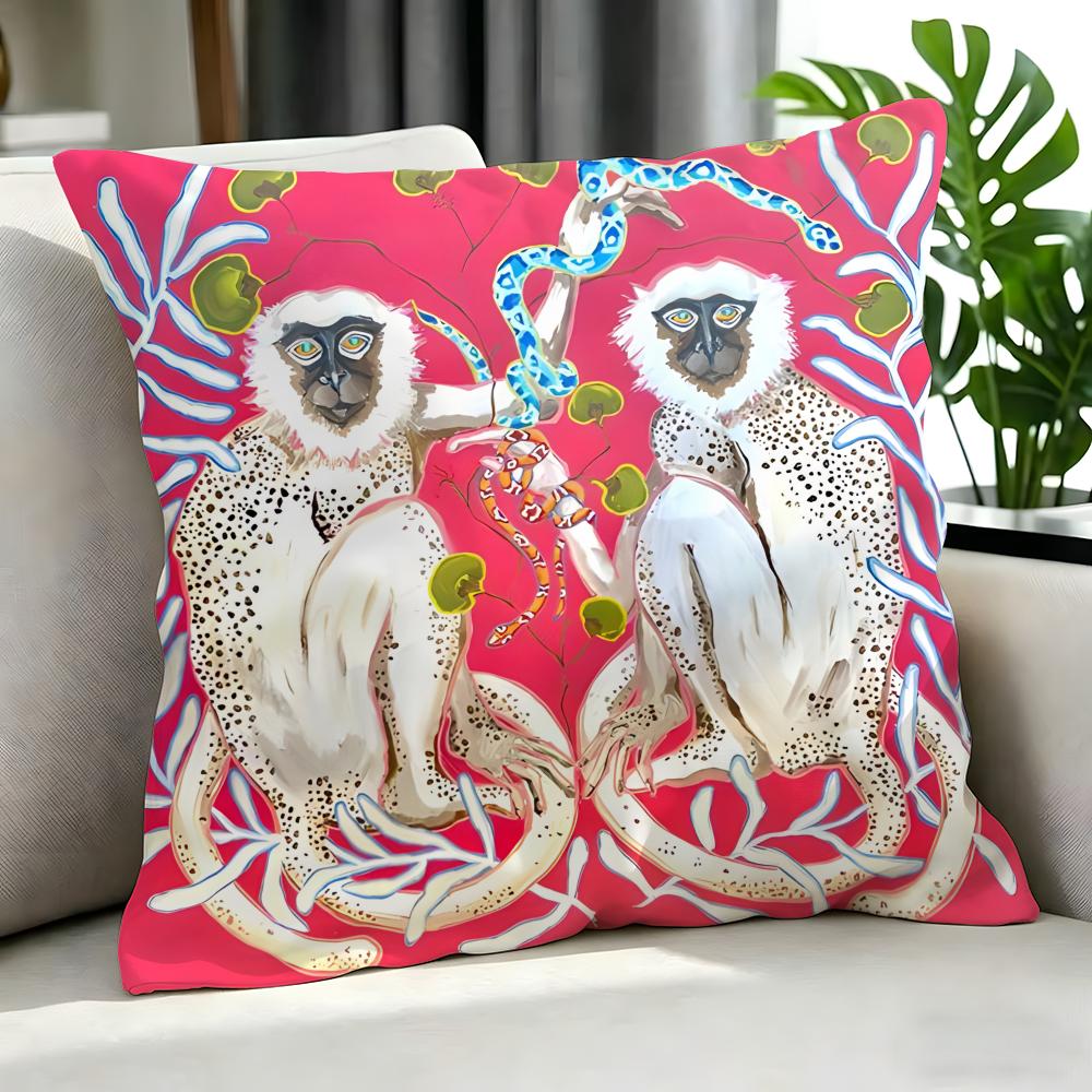 character PPaige GGemmel MMonkey Cushion Cover Cushion Cover Set Pcs x x x Pillowcase Decorative Sofa Home Decor