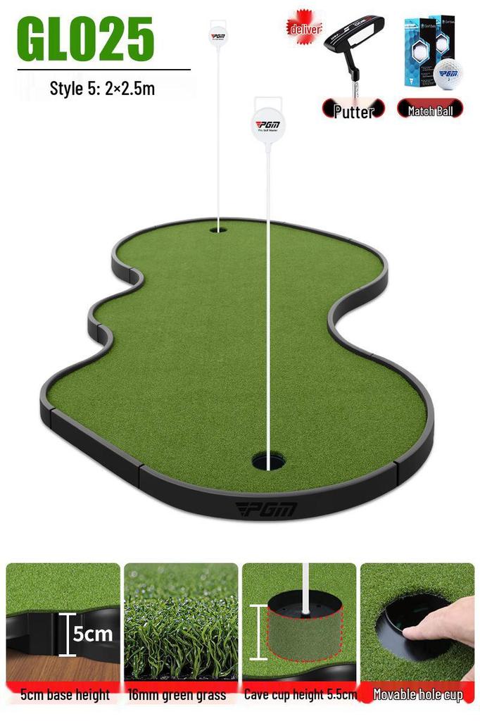 PGM Indoor Golf Practice Set with Interlocking Green, Putter for Home, Office, or Outdoor Use