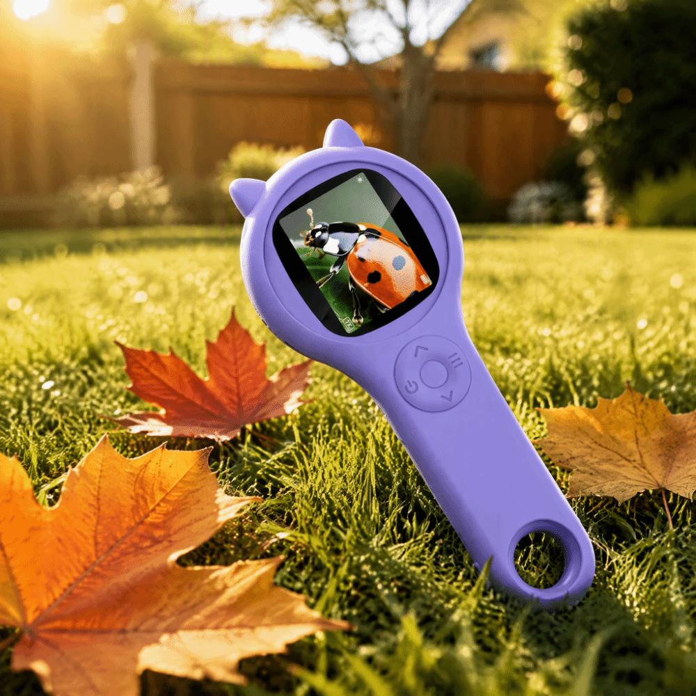 HD Handheld Digital Microscope 2 Inch IPS Screen Mini Portable Microscope  Insect Magnifier