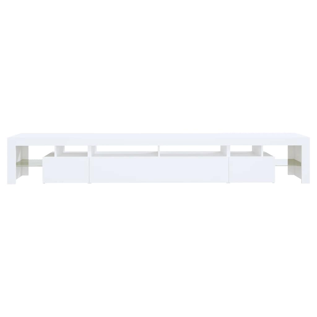 TV Cabinet with LED Lights White 260 X 36.5 X 40 Cm
