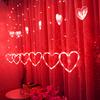 LED herzförmige hängende Vorhang Lichter String Net Weihnachten Home Party Home Decor