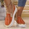 Runde Zehenpartie Damen Slip-on Loafer Mode Kristall Glitzer Anti-Rutsch Freizeit Schuhe für Damen Dicker Boden Flache Schuhe Frühling Sommer