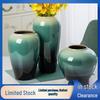 Jingdezhen Ceramic Retro Vase Terracotta Pot for Dried Flowers and Tabletop Decor