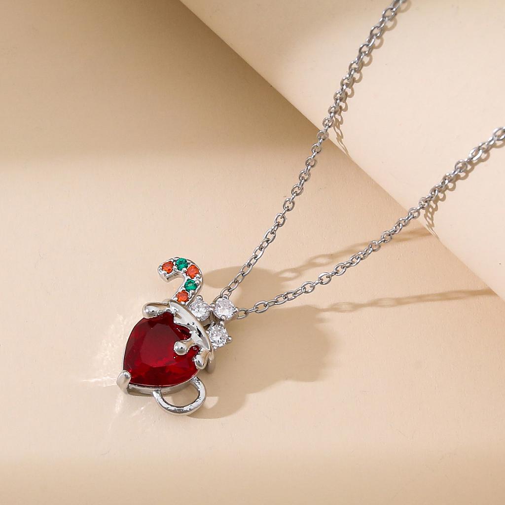 European Hot Sale Christmas Series Pendant Necklaces Light Luxury Gift TungstenCross Chain Necklaces