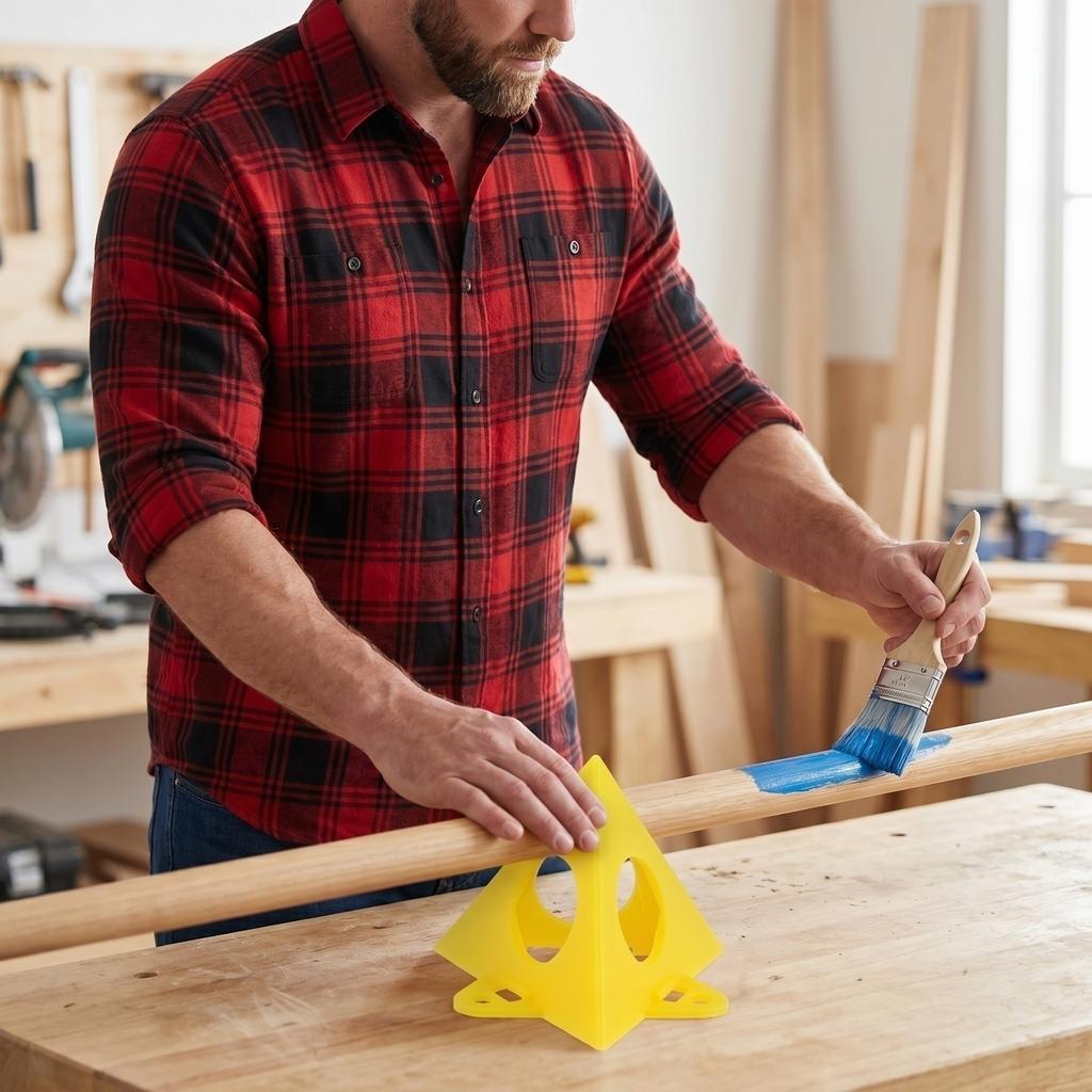 Driehoekige Verfspuitstandaard Ondersteuningsbeugel Duurzaam Kunststof Verfpad Blok voor Stabiele Positionering en Oppervlaktebescherming in Schildersprojecten