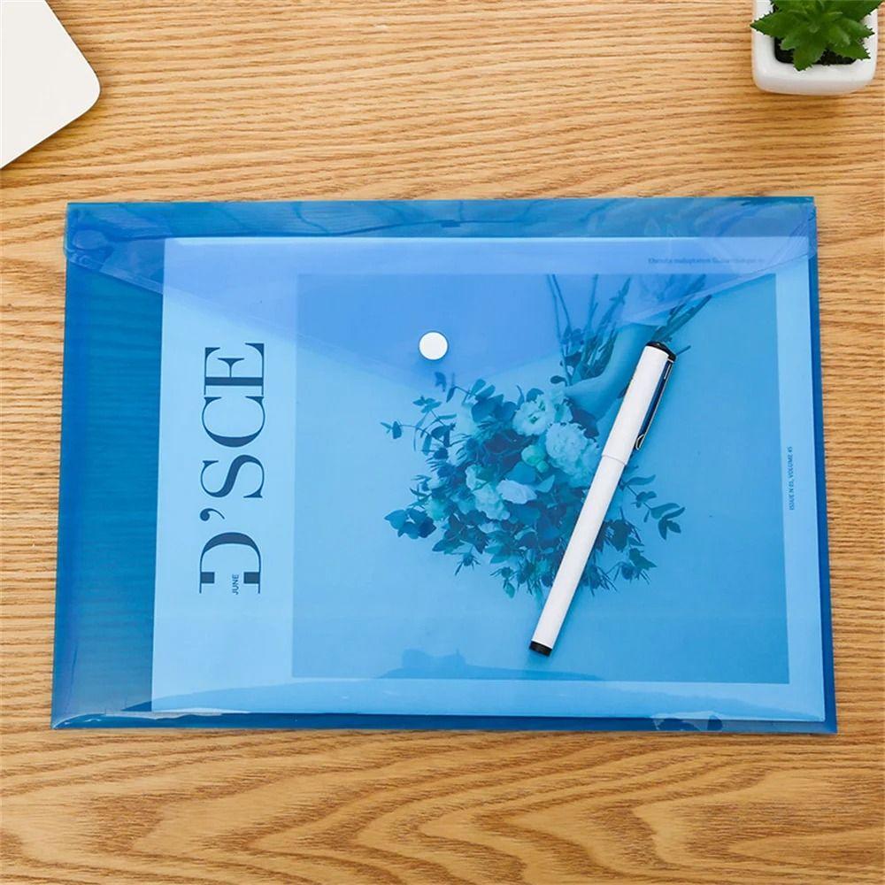 1Pcs Transparent Document Files Folders Envelope Popper Wallets  for School Office Home