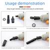 360° Swivel Knuckle Joint Air Impact Socket Adapter 1/2" 3/8" 1/4" Wobble Retractable for Pneumatic Wrench
