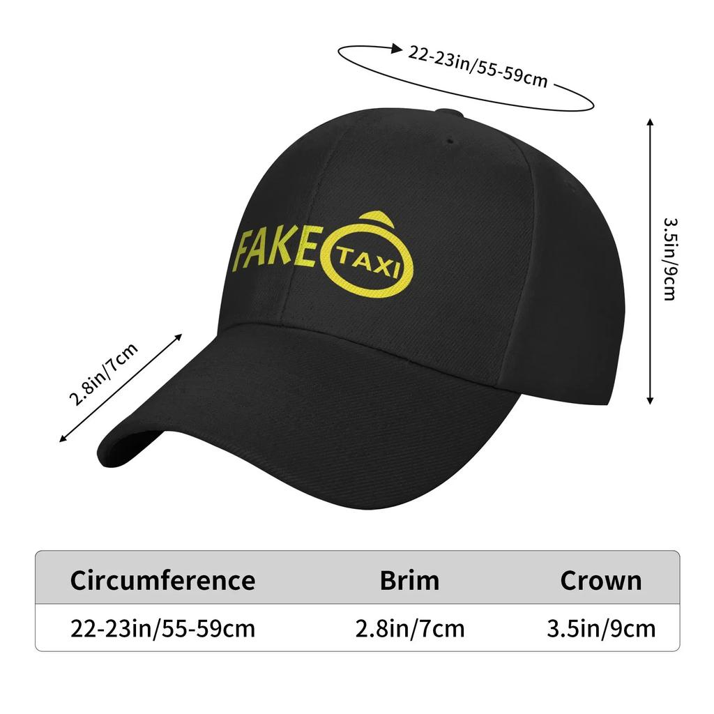 Custom Fake Taxi Driver Quote Baseball Cap Outdoor Women Men's Adjustable  Dad Hat Autumn