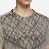 Nike T Shirts Men's Olive Gray Crew Neck Moderate Straight Fit DQ4779-010