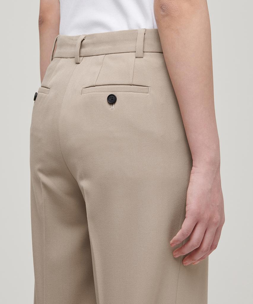MUSINSA STANDARD WOMAN Women'S Wide Hidden Elastic Waist Slacks [Beige]