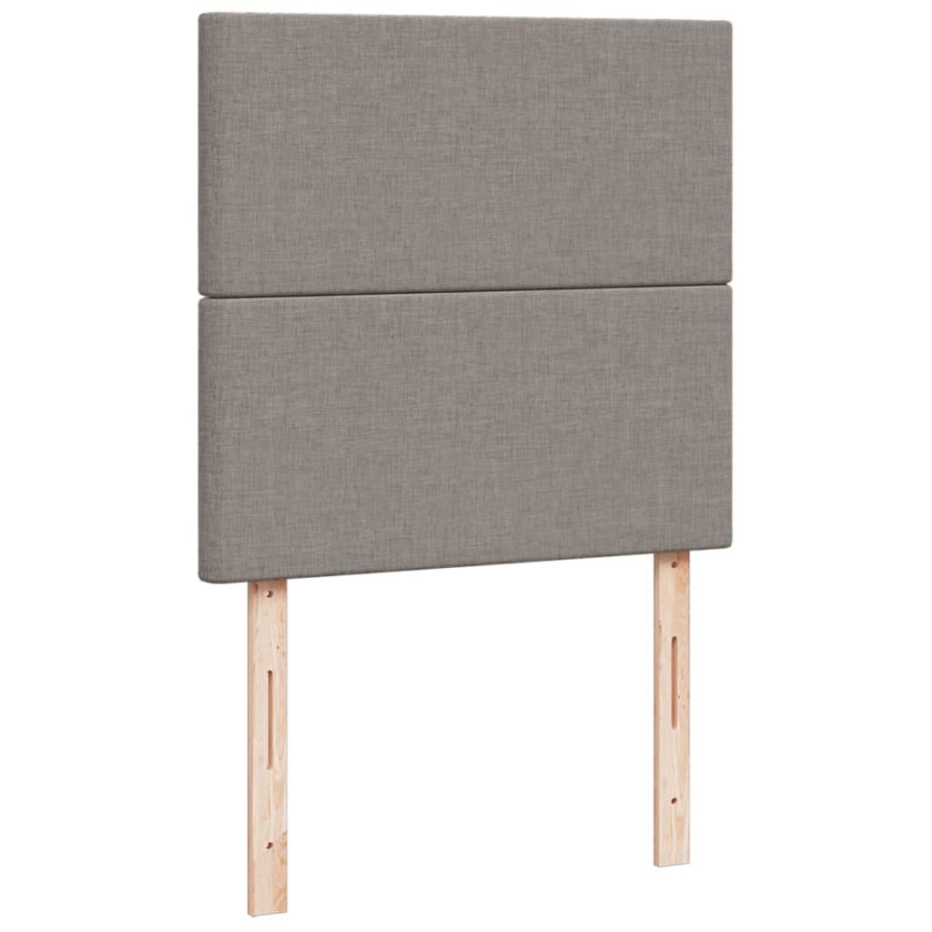Vidaxl Letto Continentale Con Materasso, Taupe, Tessuto, 90X200 Cm