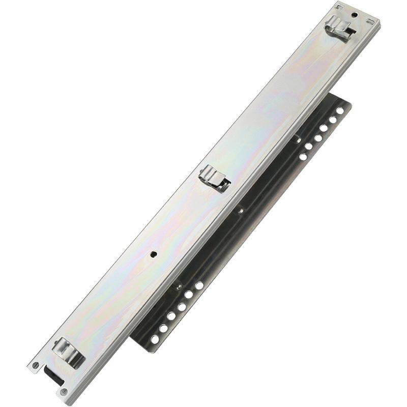 Pull basket track, Kitchen cabinet drawer Buffered slide rail, Bottom and side installation Adjustable width With damping buffer