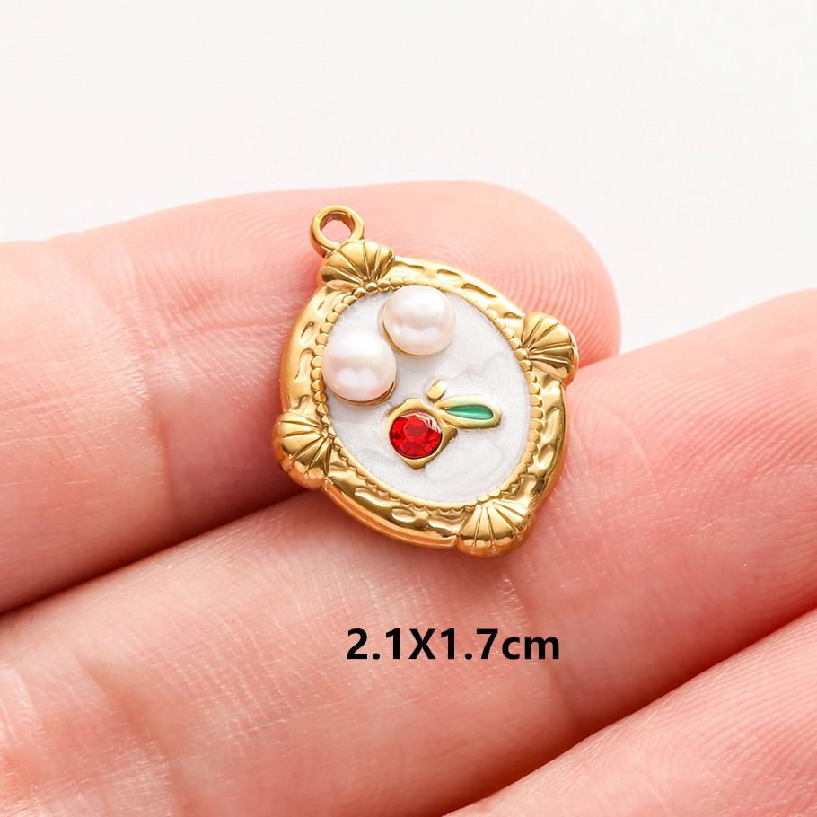 3 pezzi Ciondoli Fiore Eleganti Fatti a Mano a Goccia d'Olio Rosa Blu Acciaio Inossidabile Per Creazione Gioielli Collana Bracciale Portachiavi