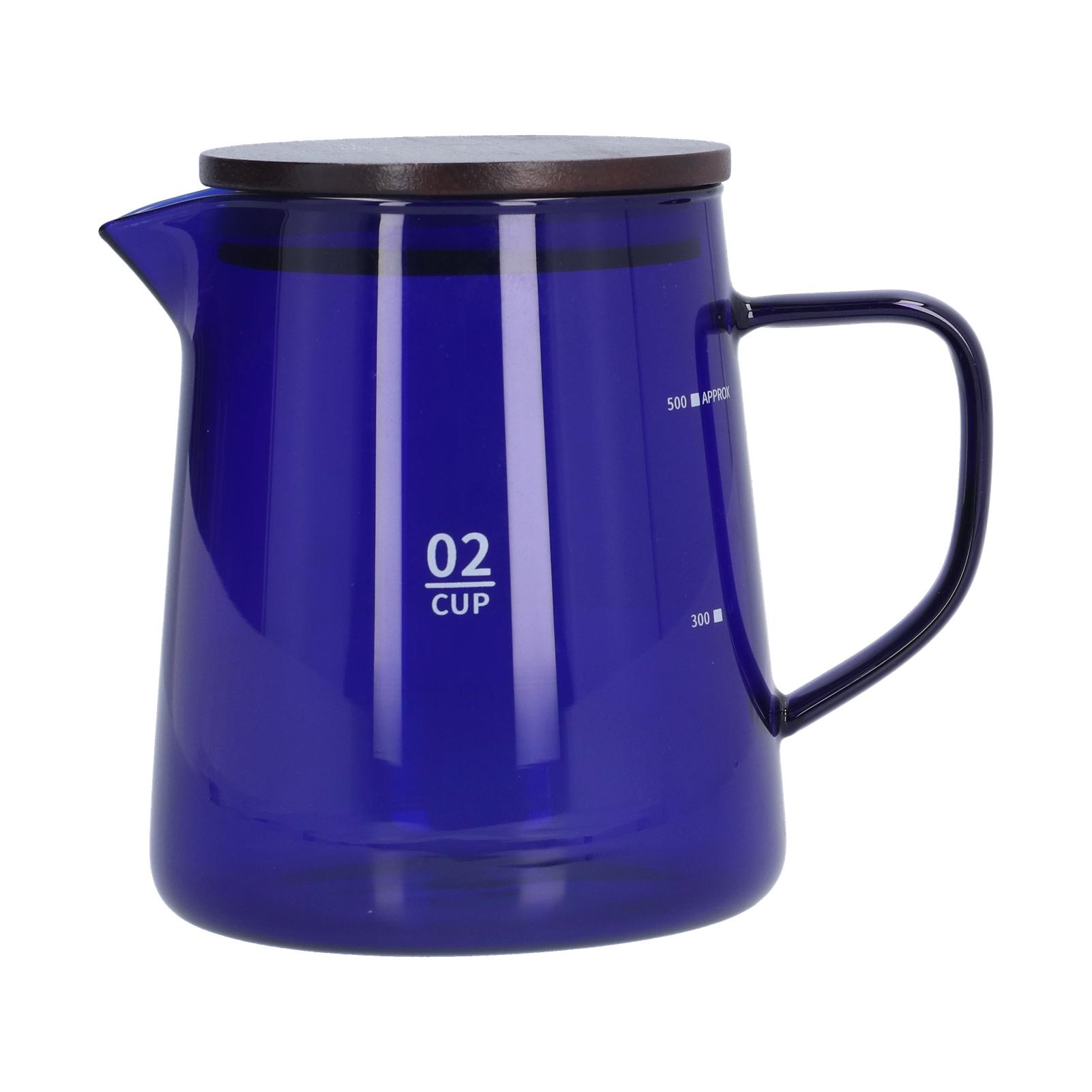 

500 мл Жаростойкий Кофейник с Деревянной Крышкой Бытовой Чайник для Дома ОфисаКоричневый синий