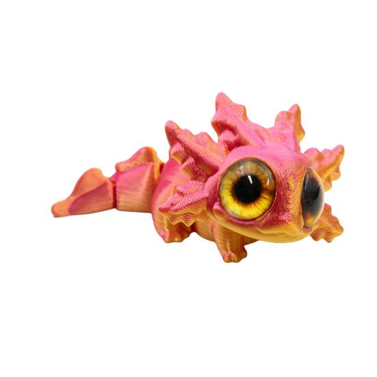 3D Printed Salamander Figurine Movable Joints Salamander Figure Articulated Animal Model Fidget Toy Home Office Desktop Decoration Ornament