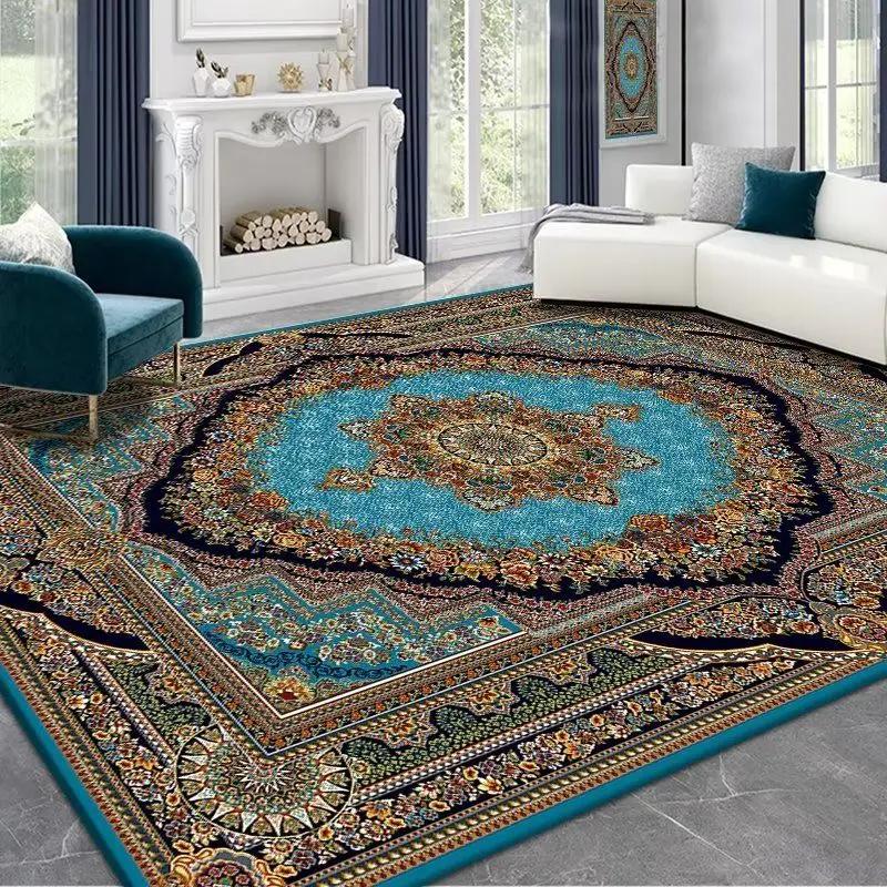 Classic Persian Red Luxury Rug For Living Room Bedroom Premium Nonslip Carpet Elegant Tea Table Kitchen Floor Mat Home Decor