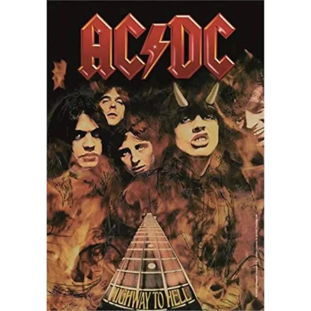 AC DC Vintage Heavy Metal Music Cool Classic Rock Band Metal Tin Sign for Home Restaurant Cafe Bar Art Wall Decoration Gifts