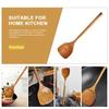 Luxshiny Wooden Wok Spatula Turner with Long Handle, Frying Shovel, Wok Shovel, Cooking Spoon, Kitchen Utensil, Flat Frying Spatula, Cooking Shovel, F