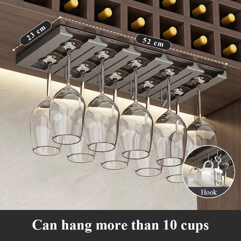 

Подвесная перевернутая стойка для хранения винных бокалов из нержавеющей стали 52 cm серый