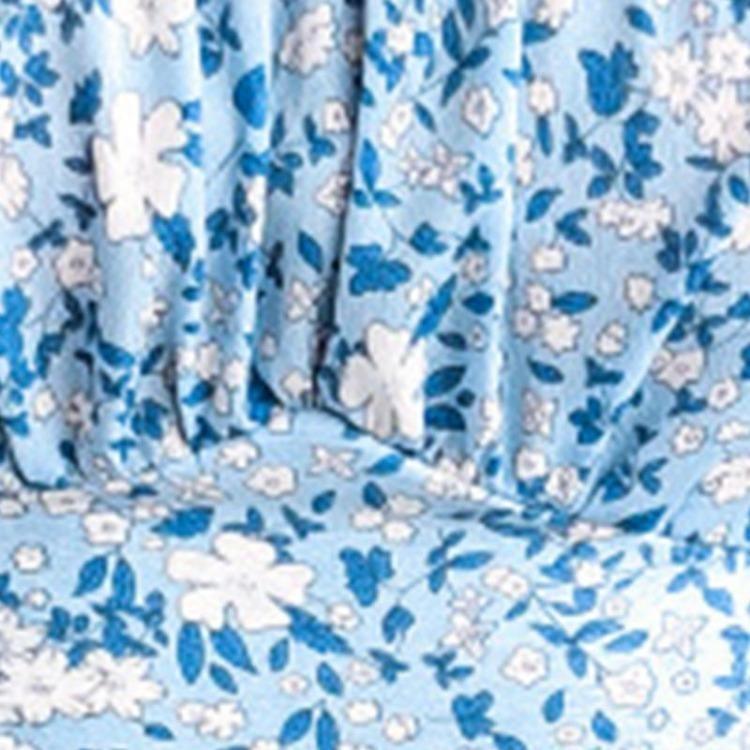 Floral Chiffon Crop Blouse Square Neck Lantern Sleeve Bow Resort Top Spring Summer Sizes S to XL