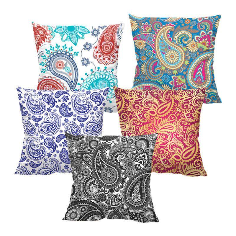 Exquisite Kissenbezüge mit Paisley-Print im Ethno-Stil für Vintage-Böhmische Sofadekoration