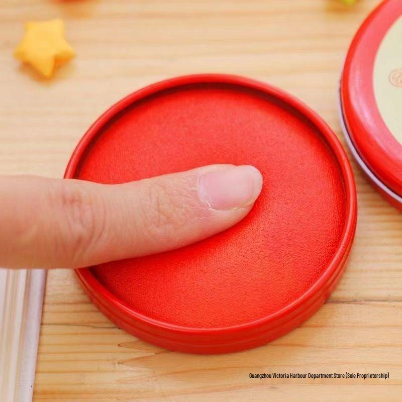 Quick-Dry Red Financial Stamp Ink Pad for Clear Imprints