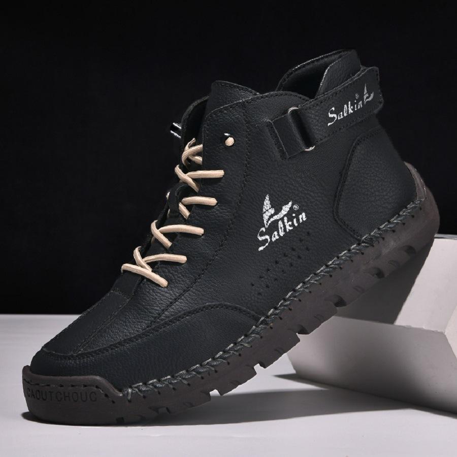 

Мужские кожаные туфли большого размера с низким верхом, сшитые вручную, повседневные мужские туфли, на плоской подошве, облегающие туфли, мужские туфли для вождения 39 чёрный