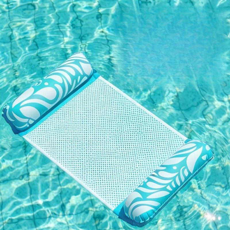4 in 1 Inflatable Pool Float Water Hammock Multi Purpose Lounge Chair Raft 1pc Inflatable Float