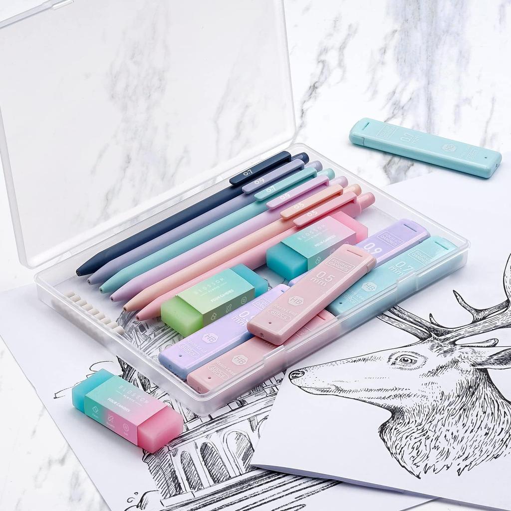 Four Candies Pastel Mechanical and Easy to Write for Junior High School 360 Includes Cute and Simple Stationery Set for Girls and Boys Pencils,