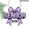 2D Flat Aluminum 2026 Graduation-themed Wall Hanging Is Available in Multiple Sizes and Features A Cute Purple Bow Design, Making It A Perfect Choice