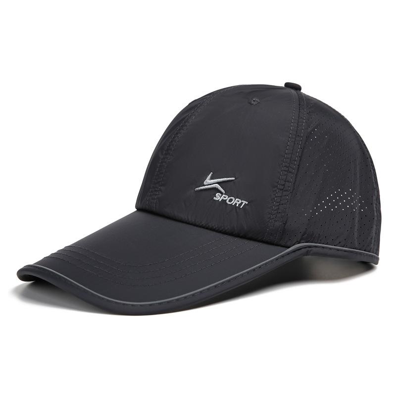 

Summer Sunscreen Cap For Women, Light And Fast-Drying Breathable Cap, Enlarged And Widened Baseball Cap, Outdoor Sports Cover For Full Face Men M（56-58cm） чорний