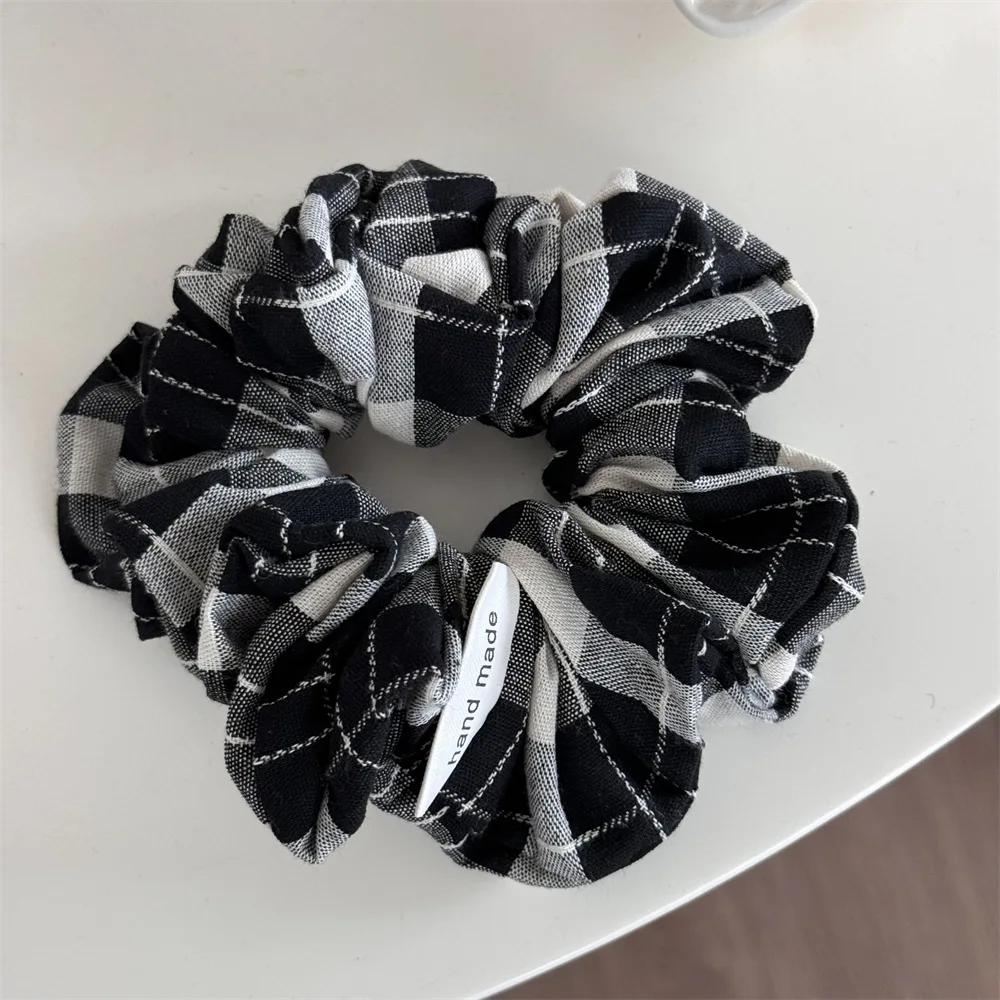 

Новая корейская милая тканевая клетчатая резинка для волос для женщин, простая темпераментная резинка для волос для хвостика, заколка, аксессуары для волос для девочек