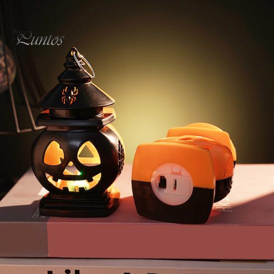 Safe Indoor Pumpkin Light Halloween Castle Lantern, Handheld Glowing Jack O Lantern Lamp for Kids, Spooky Party Decoration Prop, Night Toy Warm White