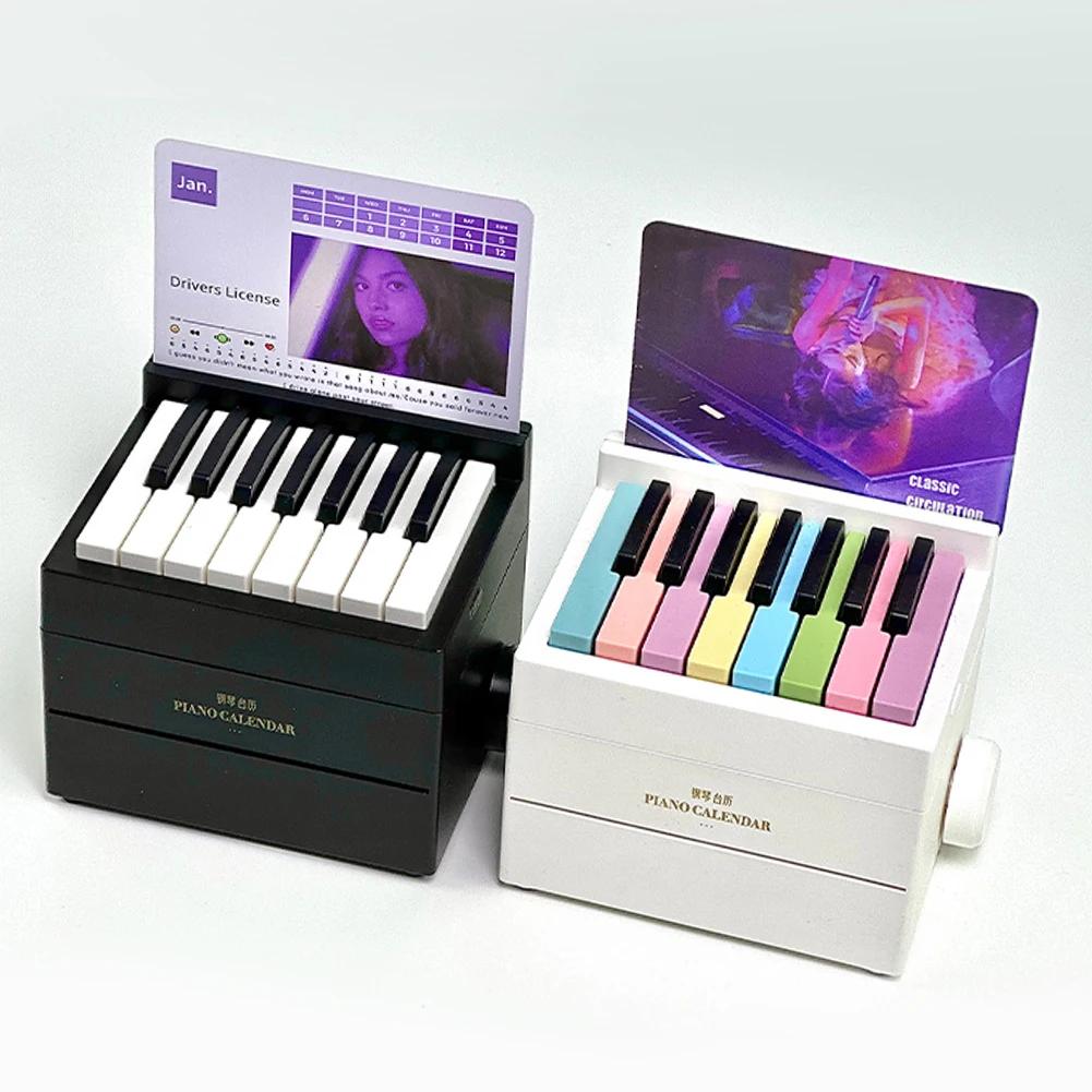 Olivia Piano Calendar 2025 Music Sheets Toy Desktop Peripheral Ornaments Piano Desk Calendar Mini Piano Calendar Gift for Fans