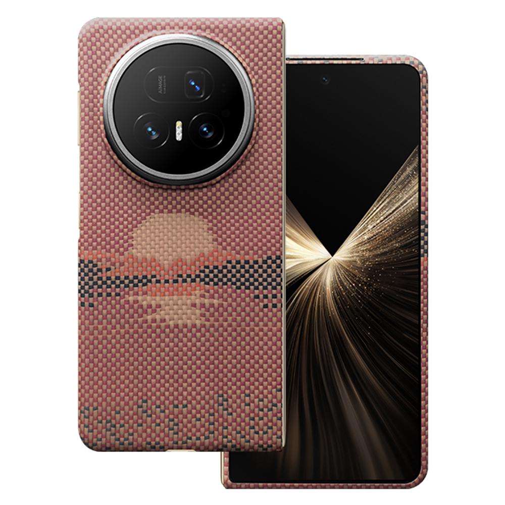 For Honor Magic V5 5G Magnetic Case Aramid Fiber Phone Cover with Metal Lens Frame/Front Frame