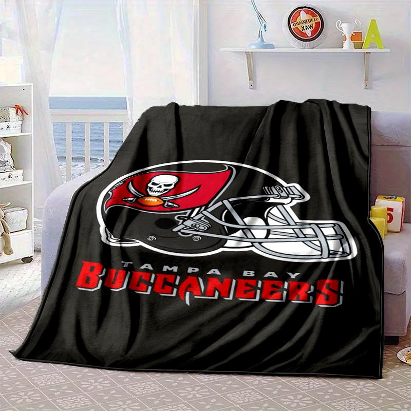 Coperta Portatile/Morbida Tampa Bay Buccaneers Logo Coperta da Letto Adatta per Viaggi Campeggio Soggiorni Uffici Divani Regali per Fan