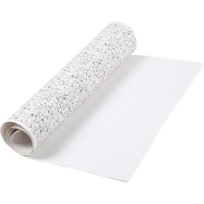 Imitation Leather Paper - Speckled White - 50 Cm X 1 M - Decorative - Unisex