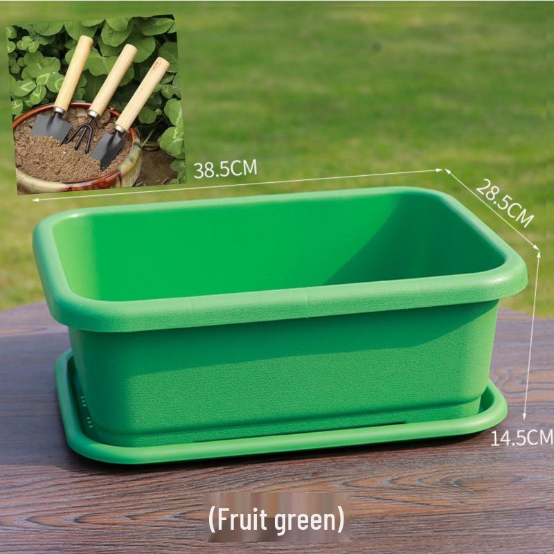Durable Large Rectangular Plastic Vegetable Growing Pot for Balconies