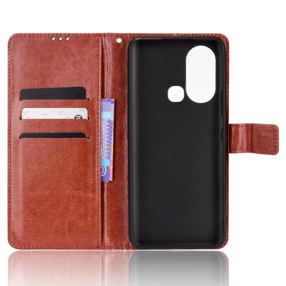 Infinix Hot 11s Crazy Horse Wallet Flip Case, Brown