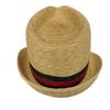 Used 9539 Woven Straw Hat 434760 K0M00 9666 7919 Sherry Green Red Straw Medium 22.4" Unused Web Stripe Natural Women's