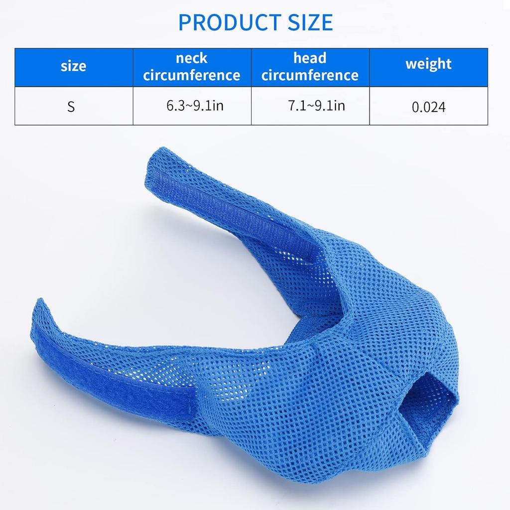 Cat Muzzle Breathable Mesh Cat Mouth Mask Grooming Restraint Bag - Anti Bite, Anti Meow, Prevent Scratching & Chewing - S-Blue, Blue, Pink