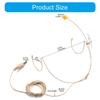 Headset Microphone Headworn Double Earset Over Ear Hanging Condenser Mic with 3.5mm Screw Locking Plug Easy To Use