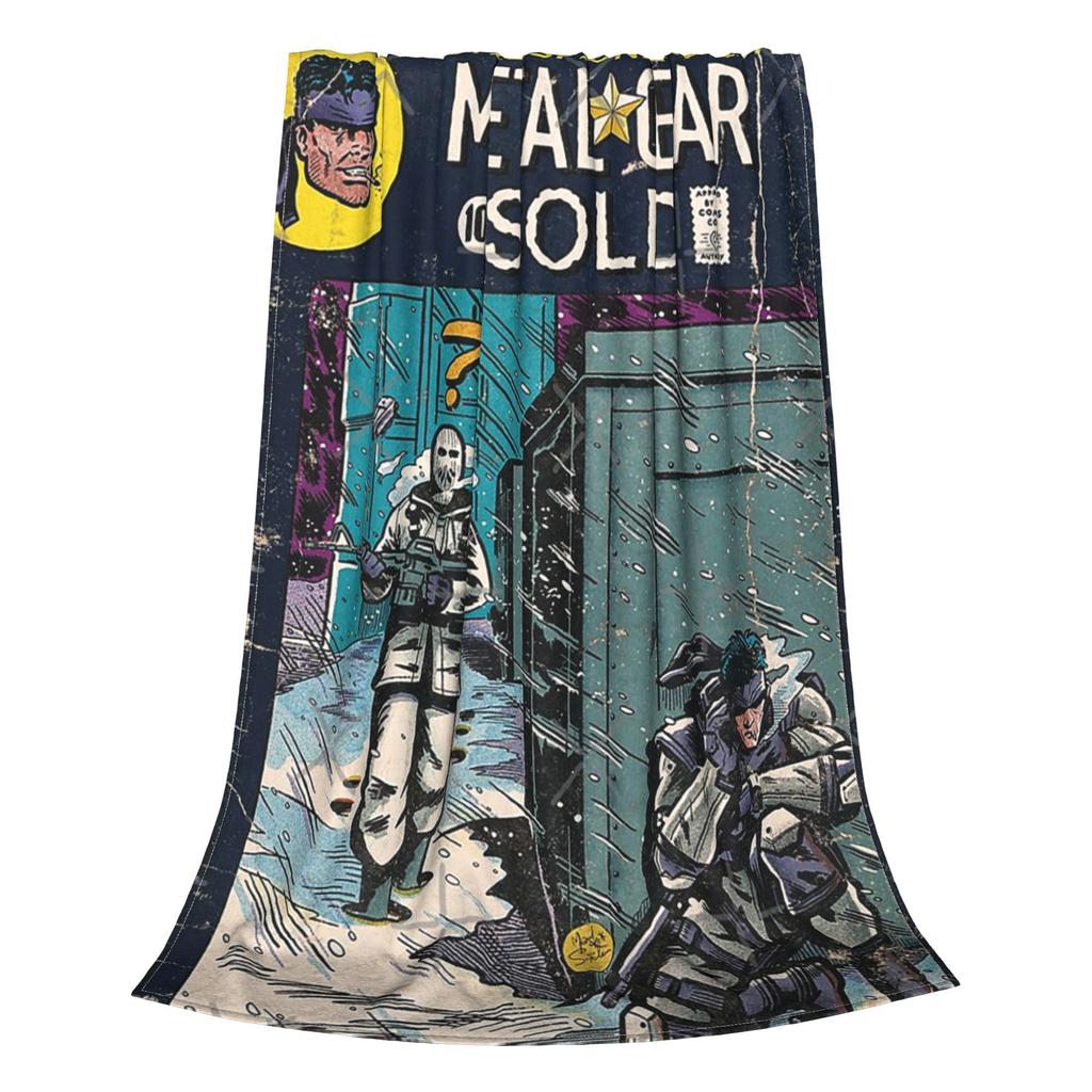 Metal Gear Solid Enter Shadow Moses Comic MGS1 Games Blanket Portable Throw Blanket for Bedroom Office Throws Bedspread Quilt