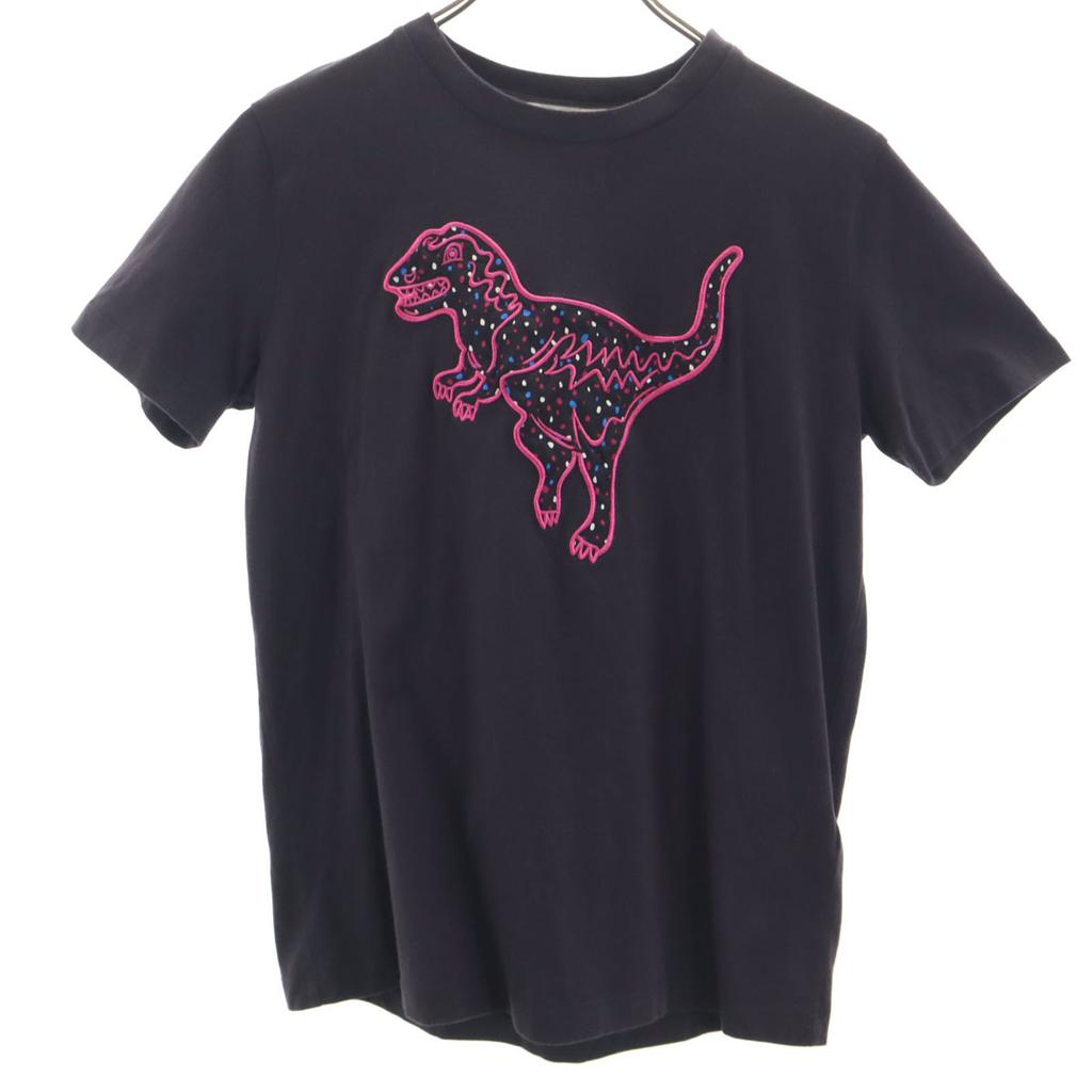 COACH Lexi Short sleeve T-shirt S black 1123 Dinosaurs Women Used